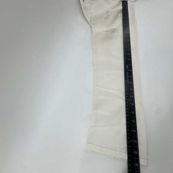Miss Me White Distressed Mid-Rise Cuffed Skinny Jeans Women 31 MS4009CK74 - Picture 10 of 15